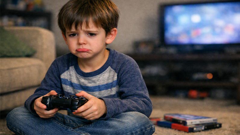 Kid is sad about something
