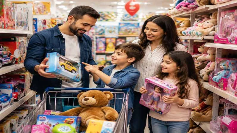 Family in the store