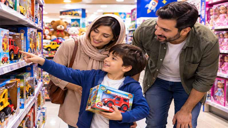 Parents Buy toy for kid