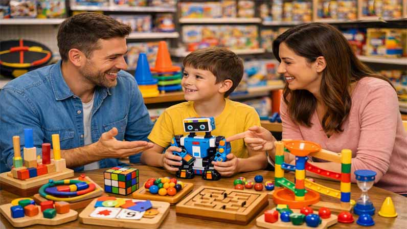 Parents are playing with kid
