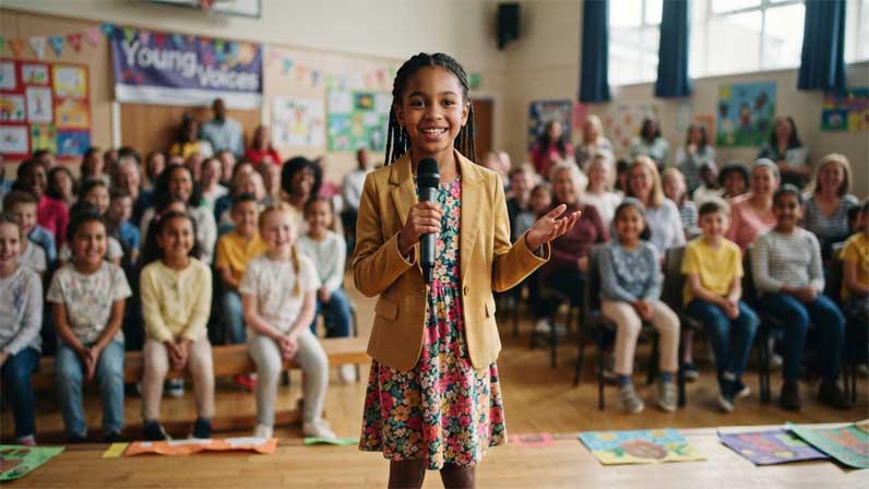 Kids are in the classroom